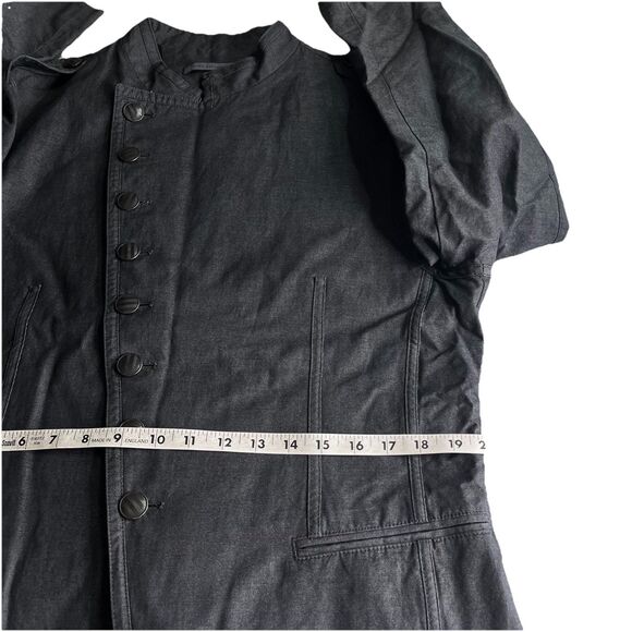 John Varvatos Mainline Men L/42 Asymmetrical Military Fleur De Lis Jacket Italy - Picture 15 of 16